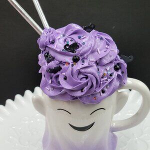 Halloween Fake Cupcake & Milkshake Mug & Toppers